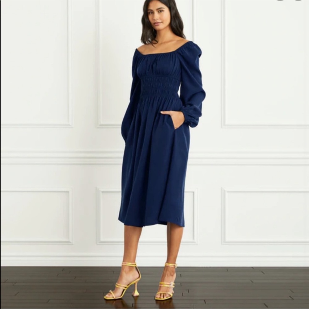 Hill House Jasmine nap dress long sleeve smocked
